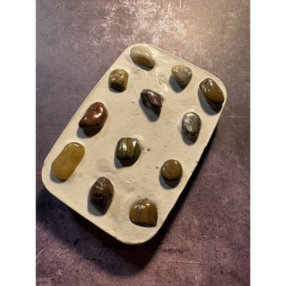 Handmade Soap Dish River Rock And Cement Soap Holder Bathroom Kitchen